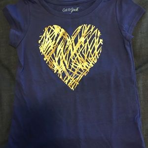gold heart tee